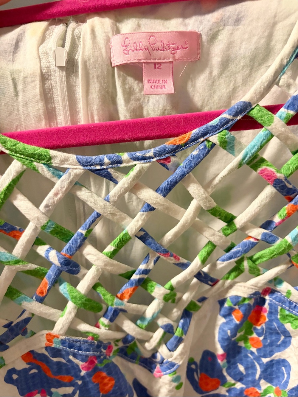 Lilly Pulitzer White Shift Dress with Bluebonnets Floral Print - Picture 3 of 3
